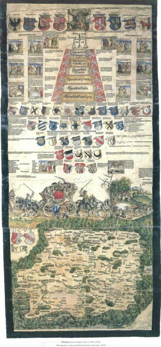 Klaudyánova mapa Čech  z roku 1518