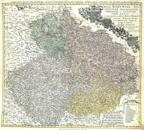 Majerova mapa českých zemí z roku 1747-1748